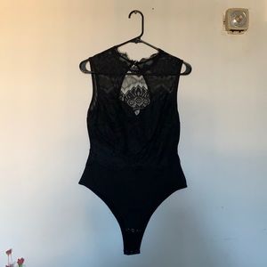 Black lace bodysuit
